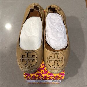 Tory Burch Tan Ballet Flats